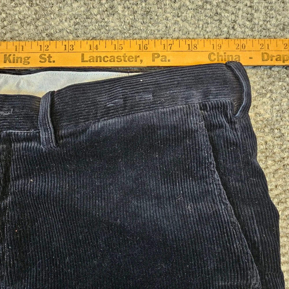 Polo Ralph Lauren Mens Navy Blue Corduroy Stretch Straight Fit Pants 38x25‎
